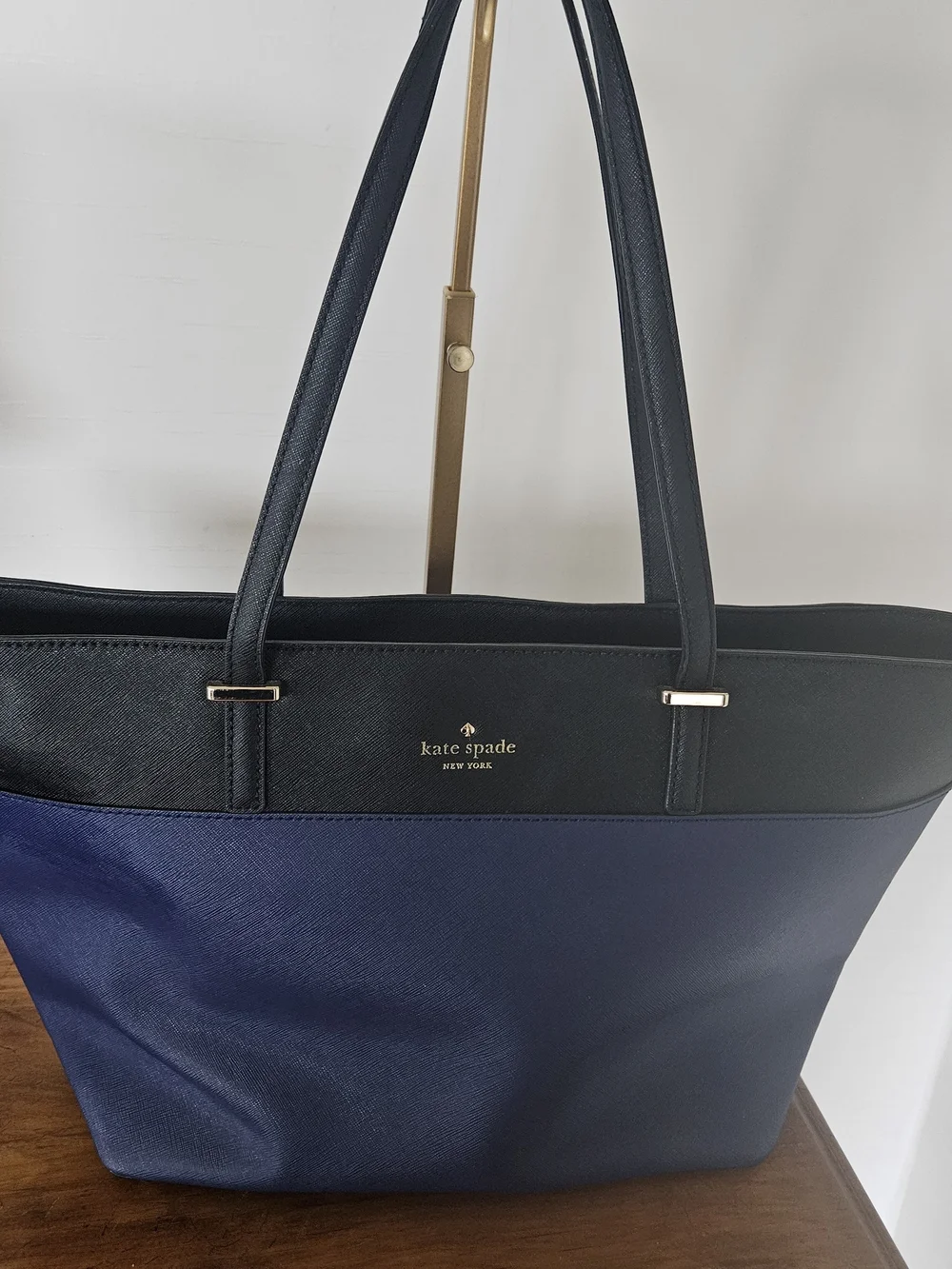kate spade New York Navy and Black Small Harmony Colorblock Tote